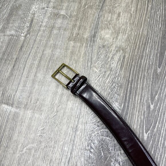 Brighton Black Anilina Aniline Glaze Cowhide on Glove Leather Belt Size 48 - Picture 7 of 15